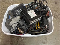 BIN FULL COMPUTER PARTS, CABLES & POWER SUPPLIES