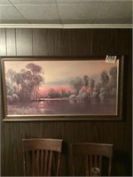 Framed picture sunset glow by A.D. Greer