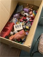 Boxlot of misc toys and animals