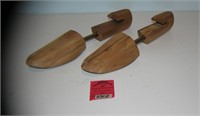 Pair of cedar shoe stretchers
