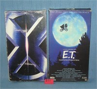 Pair of vintage videos includes Xmen and ET