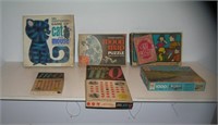 Large group of vintage games and puzzles
