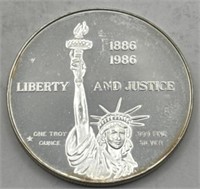 (WX) 1oz Silver Round 1986 Liberty and Justice