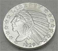 (WX) 2oz  Silver Round 1929 Indian Eagle