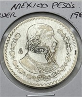 (WX) 1965 Silver Mexico Peso