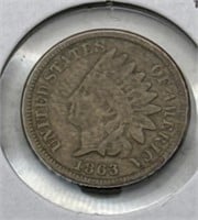 (WX) 1863 Indian Head Penny One Cent