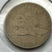 (WX) 1857 Flying Eagle One Cent