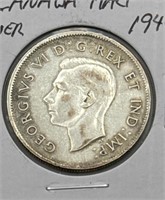 (WX) 1940 Silver Canada Half Dollar