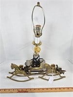 Brass Rocking Horses/Candle Holders Modern lamp