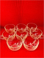 Vintage set of 8 cups with bubble handles