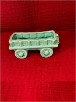 Vintage Turquoise Shawnee Travel Wagon Planter