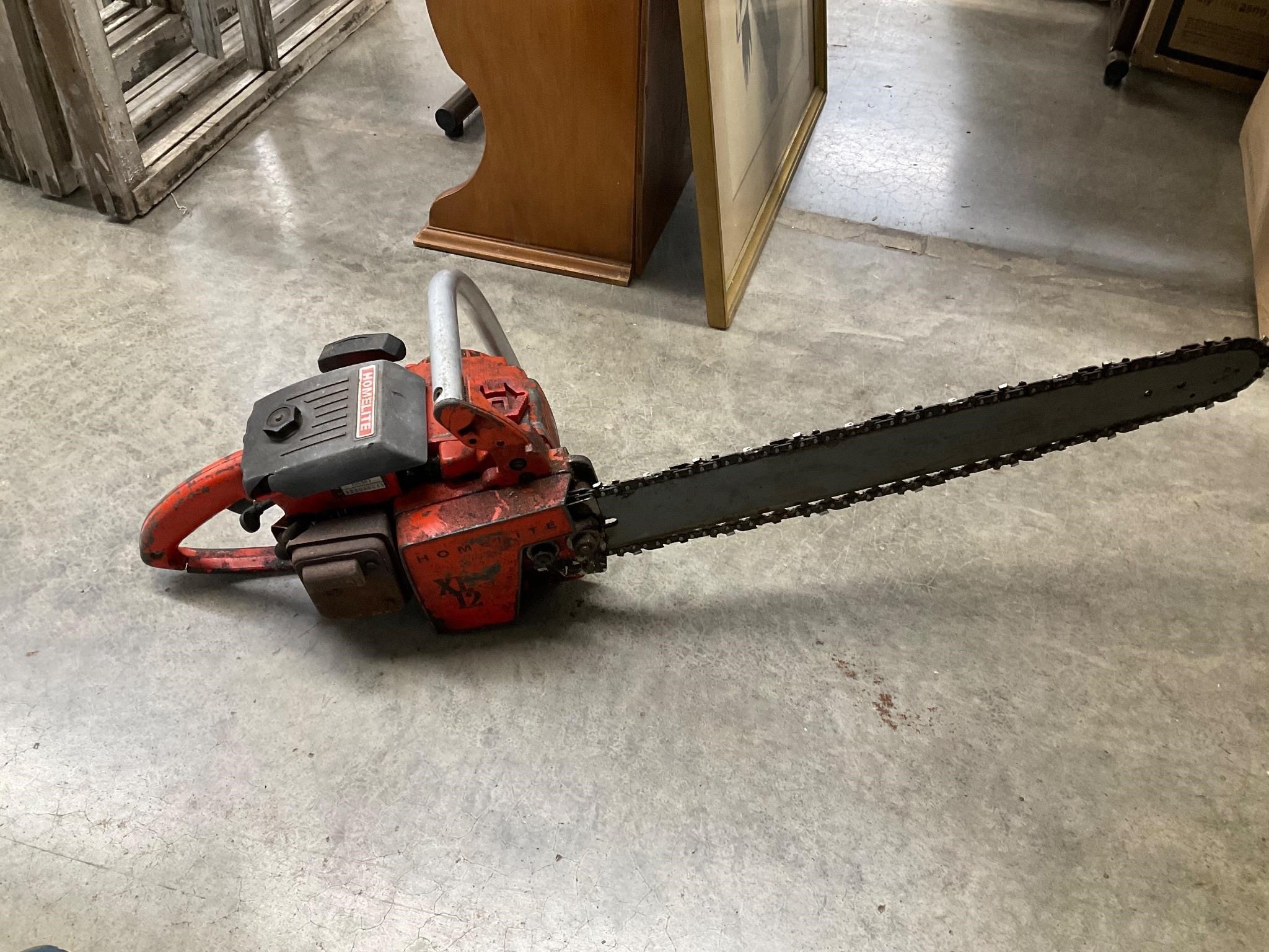 Homelite chain saw not lock up