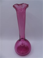 Cranberry Vase 8.5" H