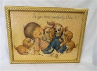 26" X 20" Hallmark Cards Framed Puzzle