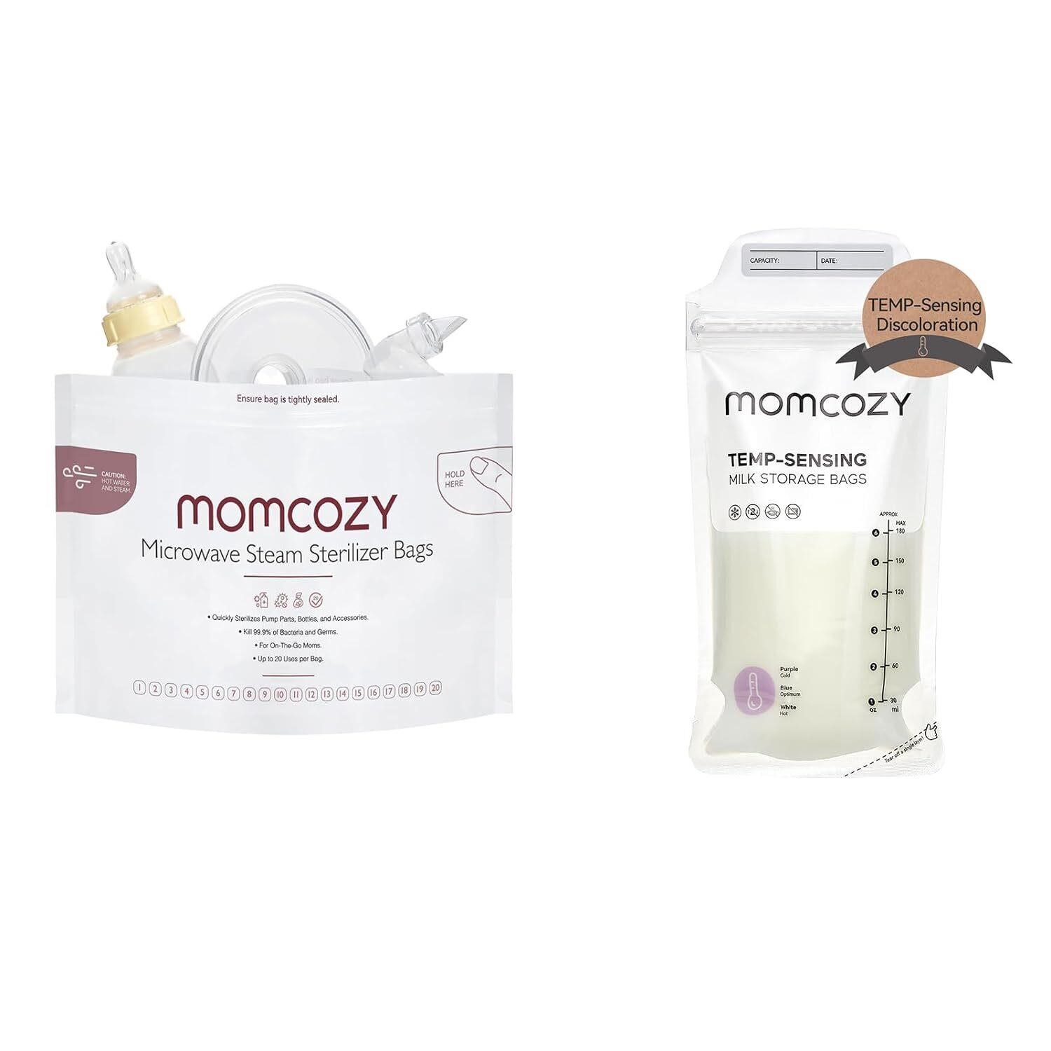 Momcozy Sterilizer 8ct & Milk Bags 200PCS