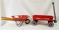 Miniature Childs Toy Radio Flyer Wheel Barrow &