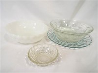 Milk Glass Bubble Serving Bowl - Anchor Hocking