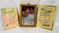 (3) Wall Hanging Décor Framed Sayings
