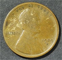 1909-S WHEAT CENT VG