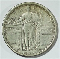 1917 T-1 STANDING LIBERTY QUARTER VF