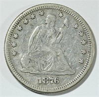 1876 SEATED LIBERTY QUARTER F