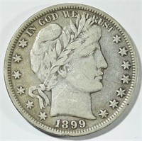 1899 BARBER HALF DOLLAR VG