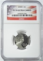 2008-S JEFFERSON NICKEL NGC PF-70 UC