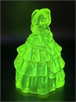 Boyds Vaseline Glass Miniature Figurine Colonial