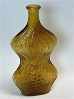 Retro Amber Decanter 12”