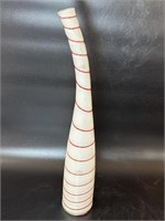 RARE Murano Glass TALL Peppermint Candy Cane Red