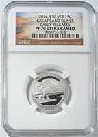 2014-S SILVER ATB QUARTER NGC PF-70 UC