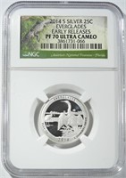 2014-S SILVER ATB QUARTER NGC PF-70 UC