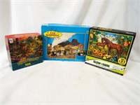 (3) Puzzles - Dino Glow (glows in the Dark) &