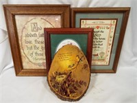 Religious Bible Verses Framed Wall Hanging Home