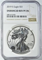 2019-S EAGLE NGC ENHANCED REV PR-70