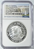 2020 SOMALIA DONALD TRUMP NGC PF-70 UC