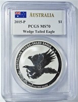 2015-P WEDGE TAILED EAGLE PCGS MS-70