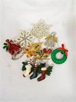 (7) Christmas Brooches