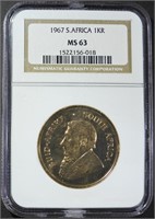 1967 S. AFRICA GOLD KRUGERRAND NGC MS-63