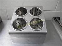 Stainless Silverware Holder 4 Hole - 64