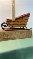 Longaberger, 1999 sleigh basket with sleigh