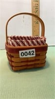 Longaberger, 1993, mini basket with hard and soft