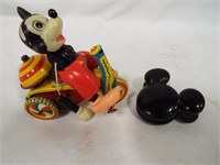 OLD Mickey Mouse Tin Toy (Missing 1 Arm) &