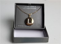18k gold plated pendant necklace nib
