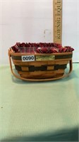 Longaberger 1993 Bayberry basket with hard and