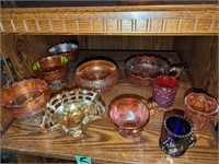 4 Shelves Carnival Glass Wear