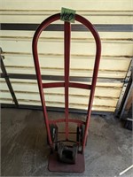 Red 2 wheel cart, heavy scale weight