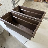 (2) 26" x 12" Planters / Deck Boxes (gardening)