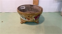 Hand-painted Nippon four footed planter