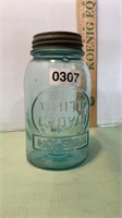 White Crown mason jar